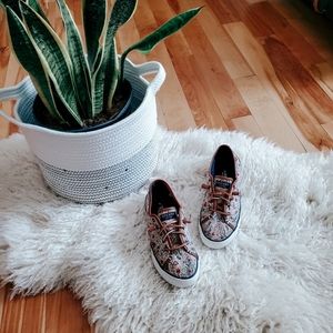 Sperry canvas printed boat shoes